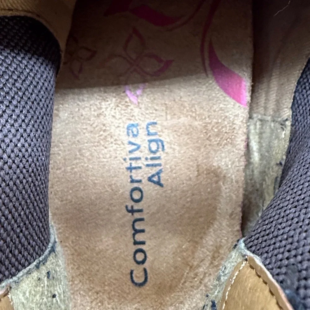 Comfortiva Align Brown Leather Chelsea Boots Women's Size 10 M ankle‎ destessed